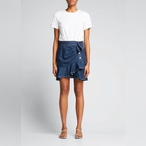 Veronica Beard Bari Tie Ruffle Dress XS